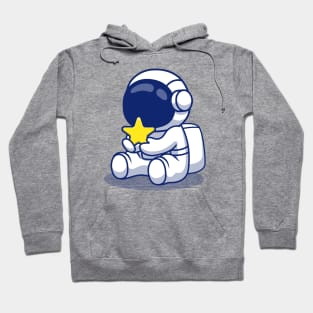 Cute Astronaut Holding Star Hoodie